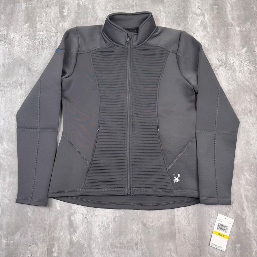Spyder Venom Full Zip Jacket Womens Medium Gray Full Zip Outdoors S16522 NWT